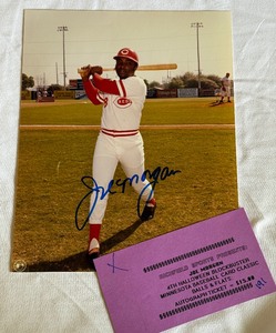 lot 11B image: Joe Morgan Signed 8x10 Baseball Photo