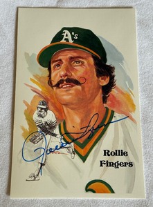 lot 13B image: Rollie Fingers Signed Limited Edition Hall of Fame Post Card