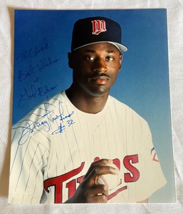 lot 17B image: LaTroy Hawkins Signed 8x10 Baseball Photo Minnesota Twins