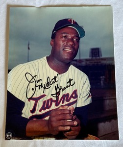 lot 21B image: Jim Mudcat Grant Signed 8x10 Baseball Photo Minnesota Twins