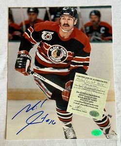 lot 28B image: Michel Goulet Signed 8x10 Hockey Photo with COA