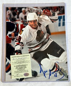 lot 34B image: Denis Savard Signed 8x10 Hockey Photo with COA