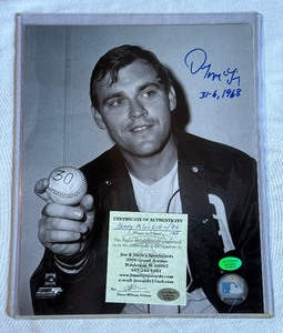 lot 42B image: Denny McLain Signed 8x10 Baseball Photo with COA