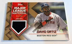 lot 57A image: David Ortiz Game-Used 50 2022 Topps Major League Material #MLM-DO Numbered 4050 Baseball Card