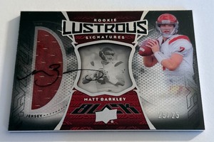 lot 72A image: Matt Barkley RPA 25 2014 Upper Deck Lustrious Rookie Signatures Jersey Relic Auto Numbered 2525 #BRL-2 Football Rookie Card