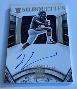 lot 83A image: Jeremy Langford Auto Jumbo Patch RC 299 2015 Crown Royale #220 Numbered 200299 Rookie Football Card