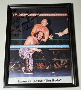 lot 220 image: Baron Von Raschke Signed Photo Wrestling Jesse The Body Ventura