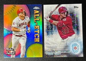 lot 210 image: Mike Trout 2 Insert Baseball Card Lot