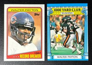 lot 204 image: Walter Payton 2 Vintage Football Card Lot