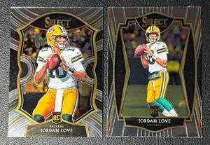 lot 202 image: Jordan Love 2 RC Football Rookie Card Lot