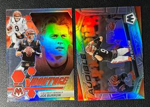 lot 201 image: Joe Burrow 2 Card Football Lot