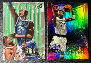 lot 198 image: Kevin Garnett 2 RC Basketball Card Lot