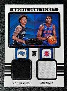 lot 197 image: Paolo Banchero  Jaden Ivey Rookie Dual Ticket Relic 2022-23 Contenders #RT2-PJI Basketball Card