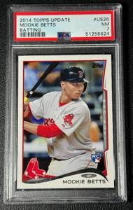 lot 188 image: Mookie Betts RC 2014 Topps Update #US26 PSA 7 NM Rookie Baseball Card