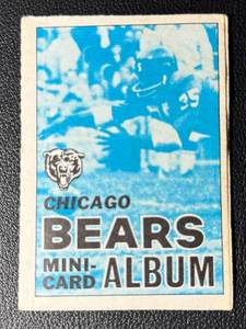 lot 184 image: Chicago Bears 1969 Topps 4-1 Booklet With Gale Sayers abd Bryon Picolo Stamps Vintage Football Card