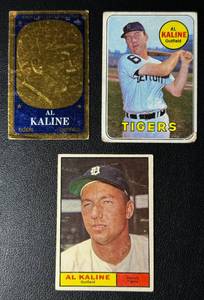 lot 177 image: Al Kaline 3 Card Vintage Baseball Lot