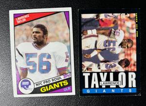 lot 164 image: Lawrence Taylor 1984 and 1985 Topps Football Cards
