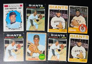 lot 159 image: Juan Marichal 8 Card Vintage Baseball Lot 1964-1971