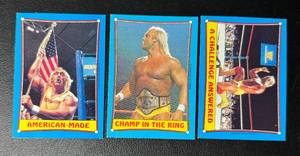 lot 157 image: Hulk Hogan 3 Card Wrestling Lot 1987 Titan Sports