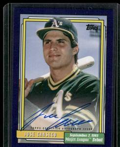lot 109A image: Jose Canseco Auto  056150 2022 Topps Archives #72DB-JC Oakland Athletics Baseball Card