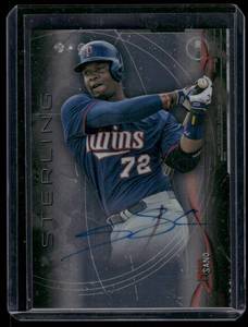 lot 158A image: Miguel Sano Auto   2014 Bowman Sterling Prospect Autographs #BSPA-MS Minnesota Twins Baseball Card