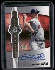 lot 159A image: Glen Perkins Auto  013299 2007 Upper Deck Ultimate Collection #119 Minnesota Twins Baseball Card
