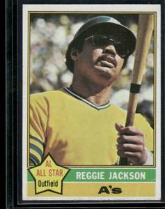 lot 168A image: Reggie Jackson   1976 Topps #500 Oakland Athletics Baseball Card