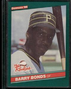 lot 169A image: Barry Bonds RC  1986 Donruss The Rookies #11 Pittsburgh Pirates Baseball Card