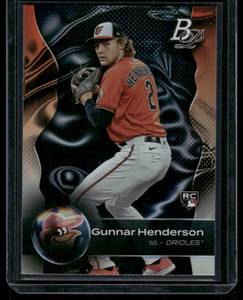 lot 179A image: Gunnar Henderson RC  2023 Bowman Platinum #79 Baltimore Orioles Baseball Card