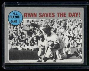 lot 130A image: Nolan Ryan Saves The Day   1970 Topps #197 New York Mets Baseball Card