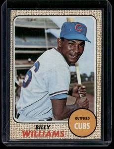 lot 180A image: Billy Williams   1968 Topps #37 Chicago Cubs Baseball Card
