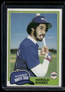 lot 212A image: Harold Baines RC  1981 Topps #347 Chicago White Sox Baseball Card