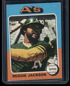 lot 123A image: Reggie Jackson   1975 Topps #300 Oakland Athletics Baseball Card