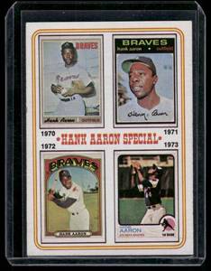 lot 152A image: Hank Aaron Special   1974 Topps #6 Atlanta Braves Baseball Card
