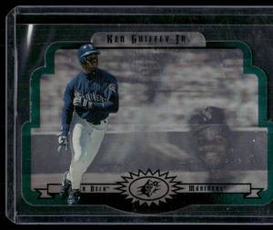 lot 203A image: Ken Griffey Jr. Die Cut   1996 Upper Deck SPx #55 Seattle Mariners Baseball Card