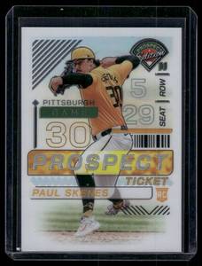 lot 154A image: Paul Skenes RC  2024 Panini Prospect Edition #159 Pittsburgh Pirates Baseball Card