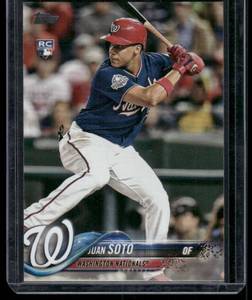 lot 175A image: Juan Soto RC  2018 Topps #US300 Washington Nationals Baseball Card