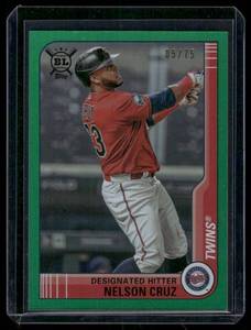 lot 116A image: Nelson Cruz  0676 2021 Topps Big League #214 Minnesota Twins Baseball Card
