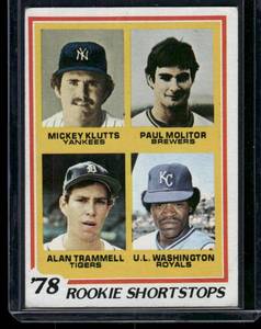 lot 126A image: Paul Molitor  Allan Trammel Rookie Shortstops   1978 Topps #707  Baseball Card