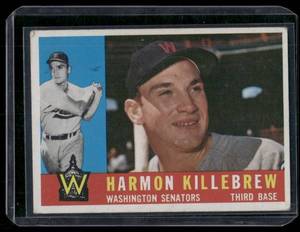 lot 136A image: Harmon Killebrew   1960 Topps #210 Minnesota Twins Baseball Card