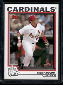 lot 146A image: Yadier Molina RC  2004 Topps #324 St. Louis Cardinals Baseball Card