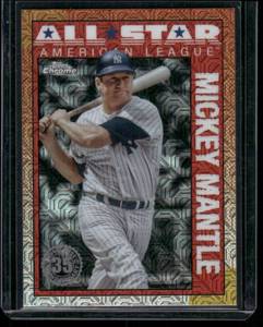 lot 167A image: Mickey Mantle Mojo Refractor   2025 Topps 35th Anniversary 1990 #90ASC-43 New York Yankees Baseball Card