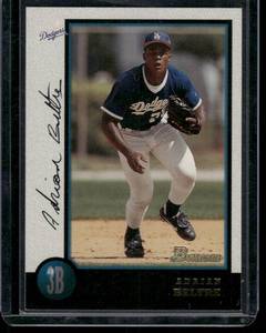 lot 200A image: Adrian Beltre RC  1998 Bowman #123 Los Angeles Dodgers Baseball Card