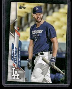 lot 207A image: Clayton Kershaw Short Print   2020 Topps #118A Los Angeles Dodgers Baseball Card