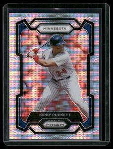 lot 209A image: Kirby Puckett Pulsar Refractor Prizm  223499 2024 Panini Prizm #276 Minnesota Twins Baseball Card