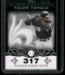 lot 210A image: Frank Thomas  1225 2008 Topps Moments and Milestones #3 Chicago White Sox Baseball Card