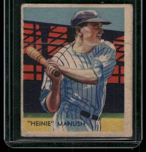lot 230A image: Heinie Manush   1934 National Chicle Diamond Stars (R327) #30 Washington Senators Baseball Card