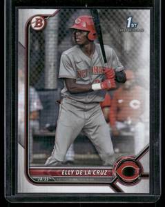 lot 231A image: Elly De La Cruz RC  2022 Bowman 1st #BP-50 Cincinnati Reds Baseball Card