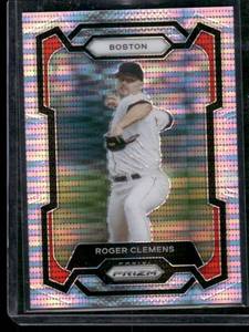 lot 252A image: Roger Clemens Shimmer  211499 2024 Panini Prizm #201 Boston Red Sox Baseball Card