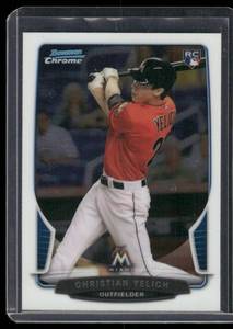 lot 255A image: Christian Yelich RC  2013 Bowman Chrome #40 Miami Marlins Baseball Card